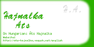 hajnalka ats business card